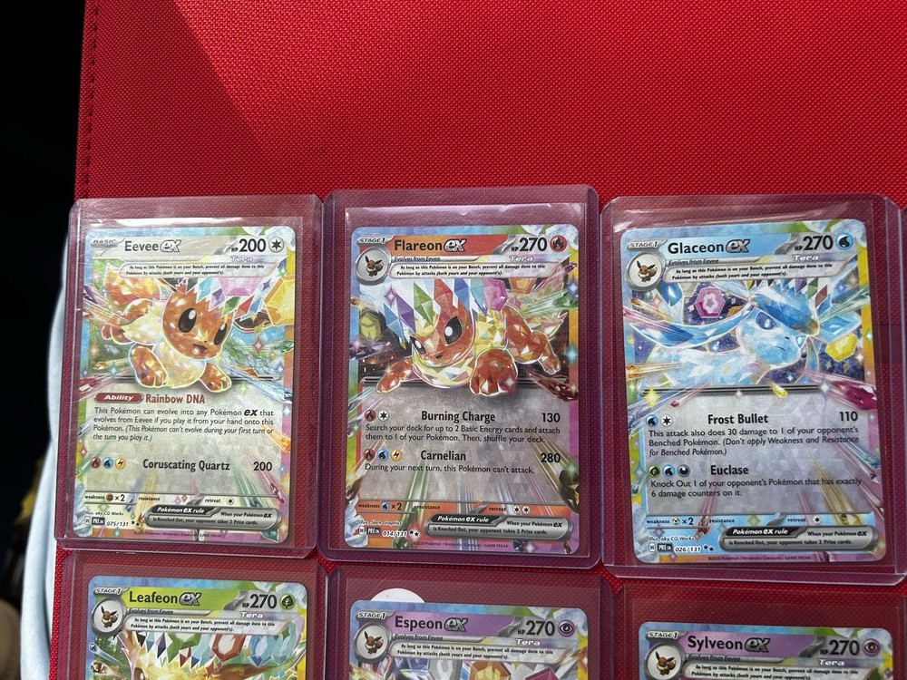 Prismatic Evolutions EX Complete 9 Card Eeveelutions Set