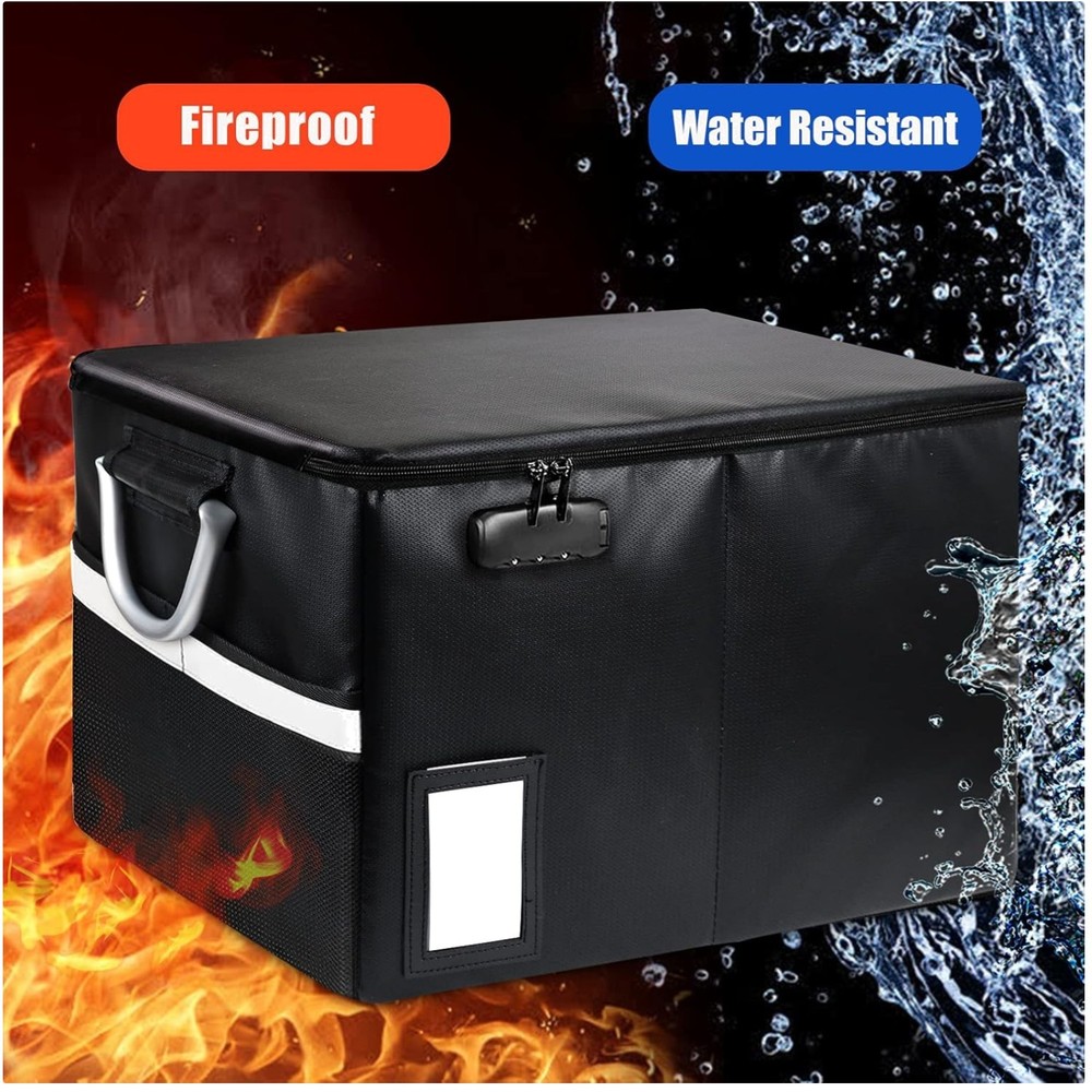Document Organizer Box, Fireproof & Water-Resistant