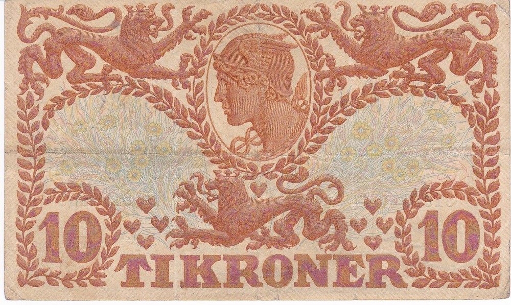 Denmark 10 Kroner 1922