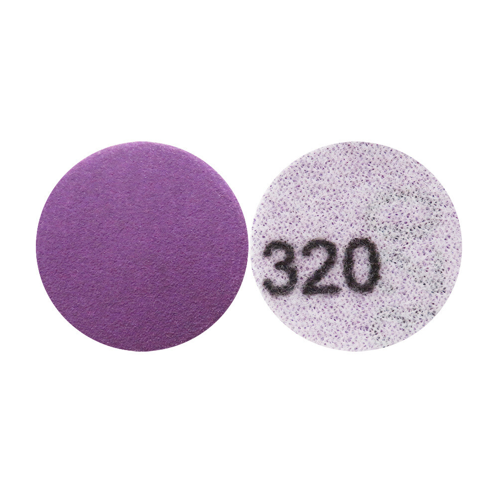 100Pcs 1-Inch Purple Sanding Discs 320 Grit Hook & Loop Sandpaper Mini Size