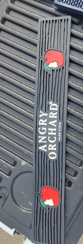 Barkeeper's Rubber Rail Runner  ANGRY ORCHARD HARD CIDER  Bar Drip Mat
