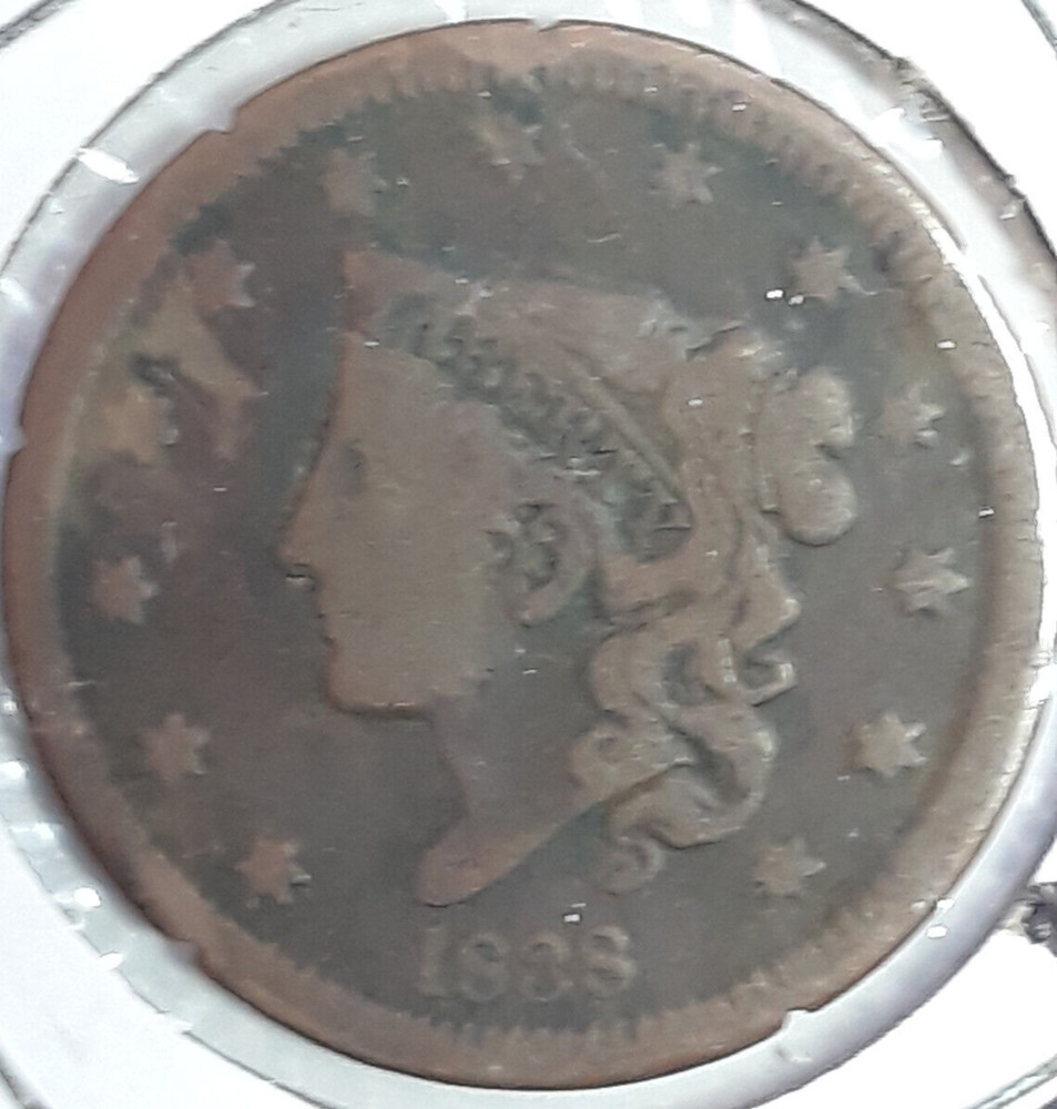 1838 Coronet Head Large Cent