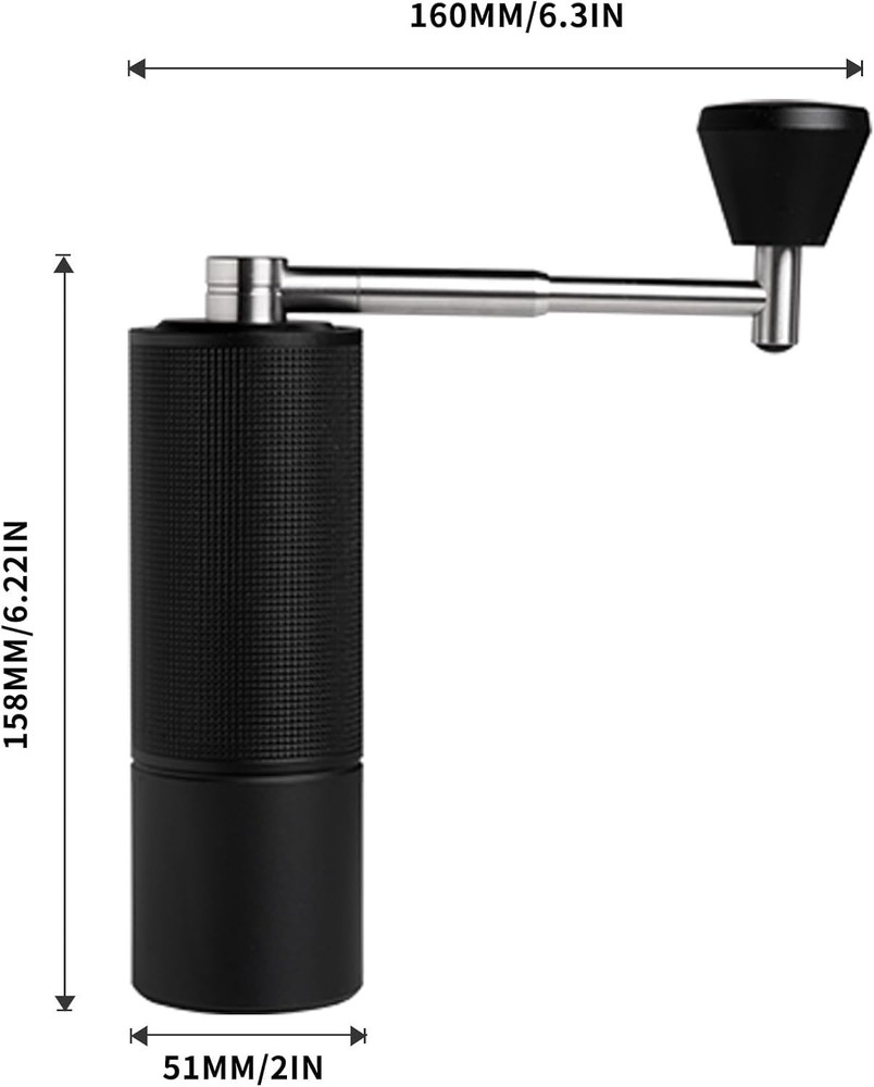 Versatile Coffee Grinder with Foldable Handle for Convenience and Portability