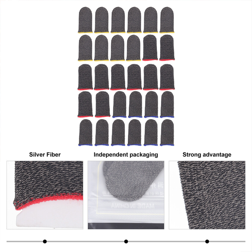30Pcs Mobile Game Controller Thumb Sleeves Versatile Finger Protector
