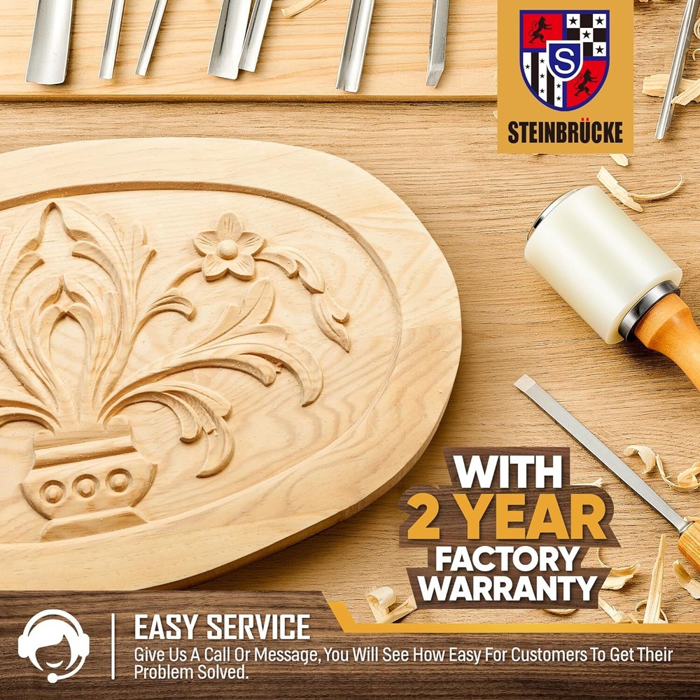12 Piece Wood Carving Hand Chisel Tool Set Professional Woodworking Gouges Steel
