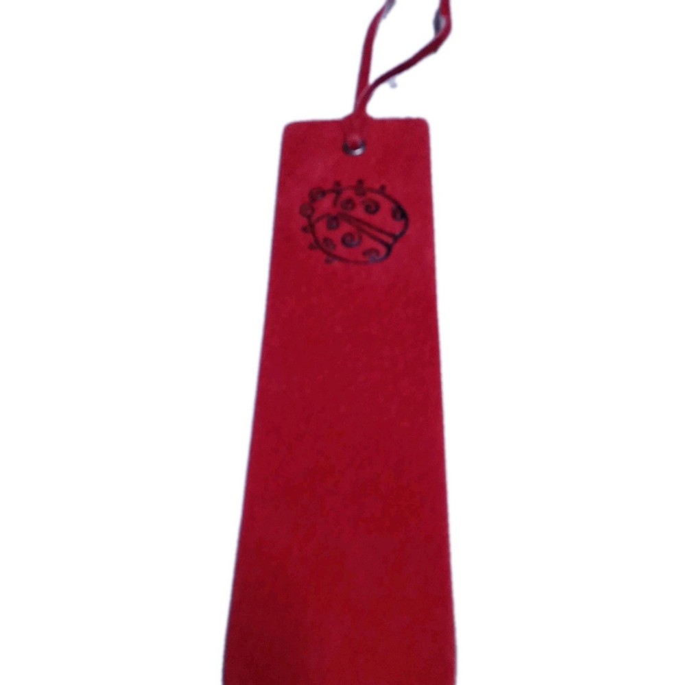 Leather Ladybug Bookmark VTG