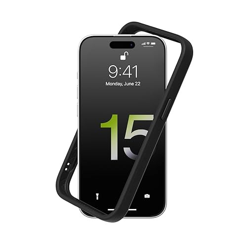 Bumper Case Compatible with [iPhone 15] | CrashGuard - Shock iPhone 15 - Black