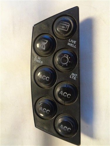 TRITON PUSH BUTTON ILLUMINATED SWITCH PANEL 7" X 2 5/8" MARINE BOAT