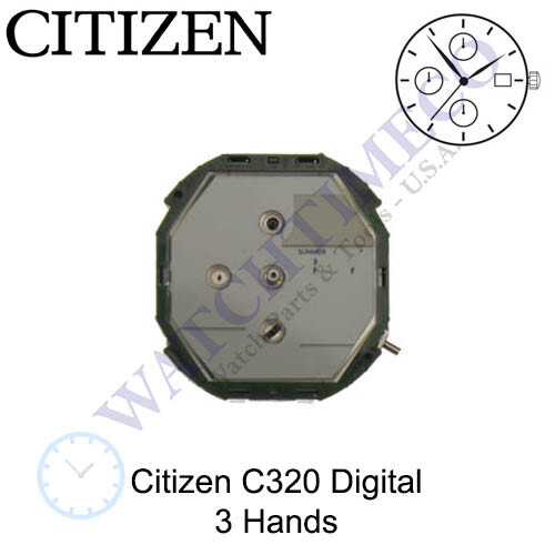 Genuine Citizen C320 Watch Movement 3 Hands Digital