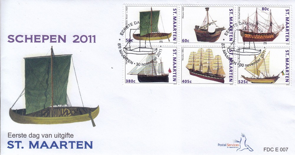 Sint Maarten Issue FDC 2011 (7) Ships
