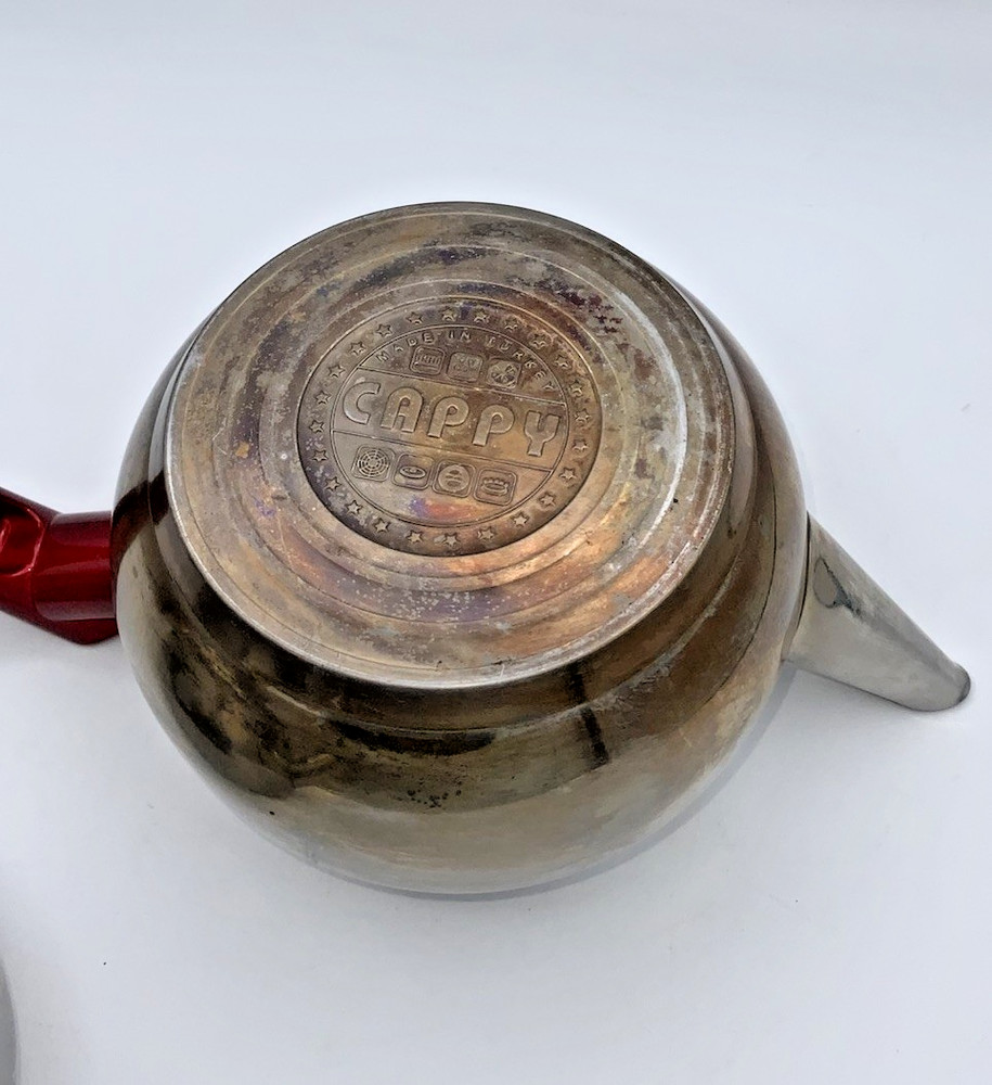 Cappy Tea For One Silver Red Made In Turkey