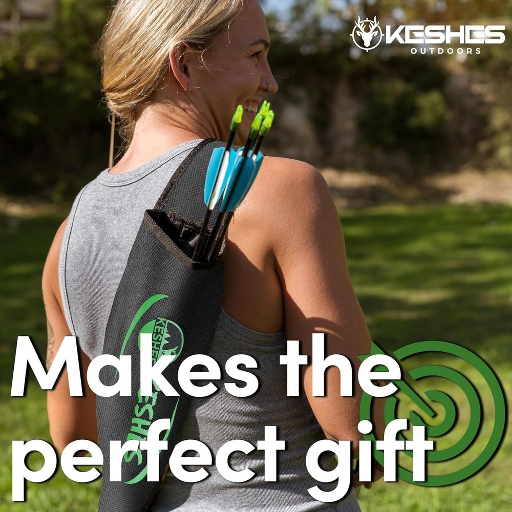 Compact Archery Quiver with Protective Bottom, Ideal for Hunters & Practitioners
