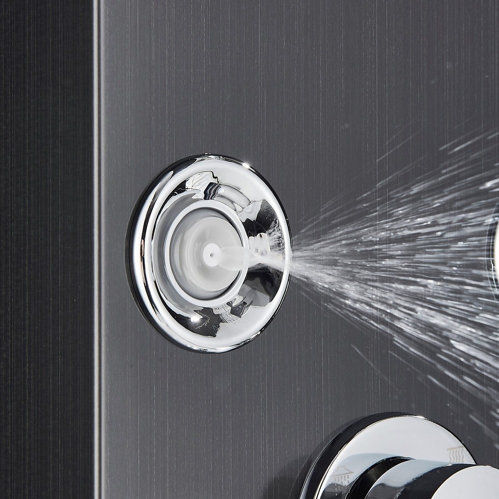 LED Shower Panel Tower System Stainless Steel Multi-Function Body Massage Jets