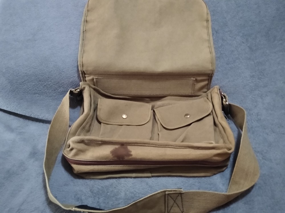 vintage military messenger bag canvas