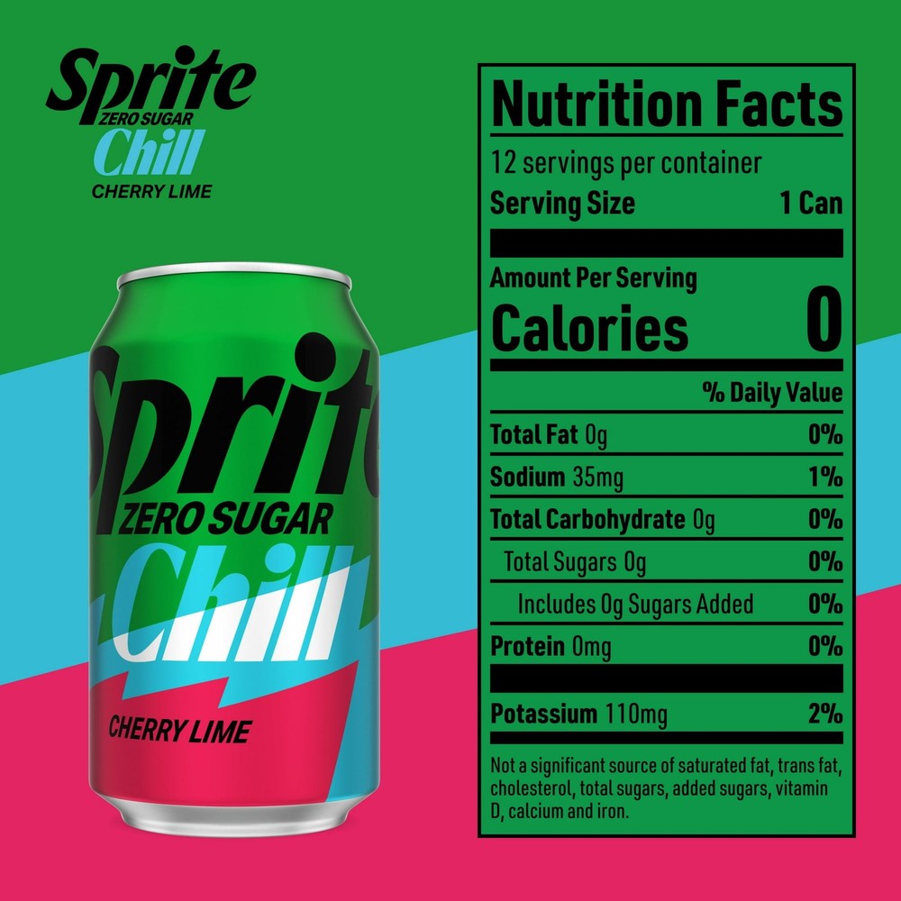Sprite Zero Sugar Variety Pack 12oz 36 Cans Lemon Lime Mango Cherry Free SHIP!!!