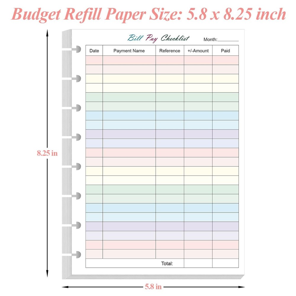 Junior Size Payment Checklist Refills - 50 Sheets/100 1-Pack, [MULTIPLE]