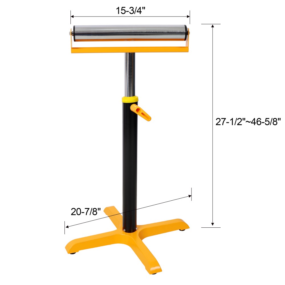 Heavy Duty Adjustable Single Roller Stand Steel Material Support Stand