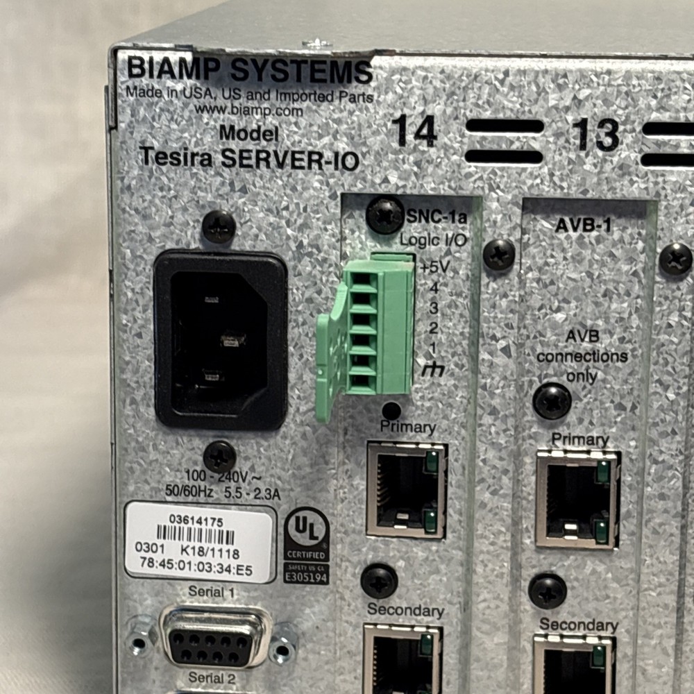 Biamp Systems Tesira SERVER-IO (Lot #4)