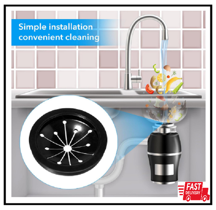 Garbage Disposal Splash Guard 3 Inch Rubber Drain Insert 3-Pack Black for Sink