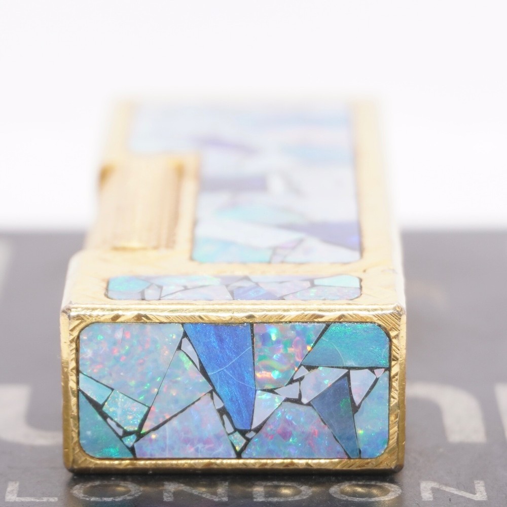 Dunhill Lighter Gold Florentine Opal Pattern_Ultrasonically cleaned_Working