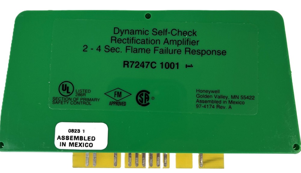 HONEYWELL, R7247C 1001, DYNAMIC SELF CHECK RECTIFICATION AMPLIFIER, 2-4 SEC, NEW