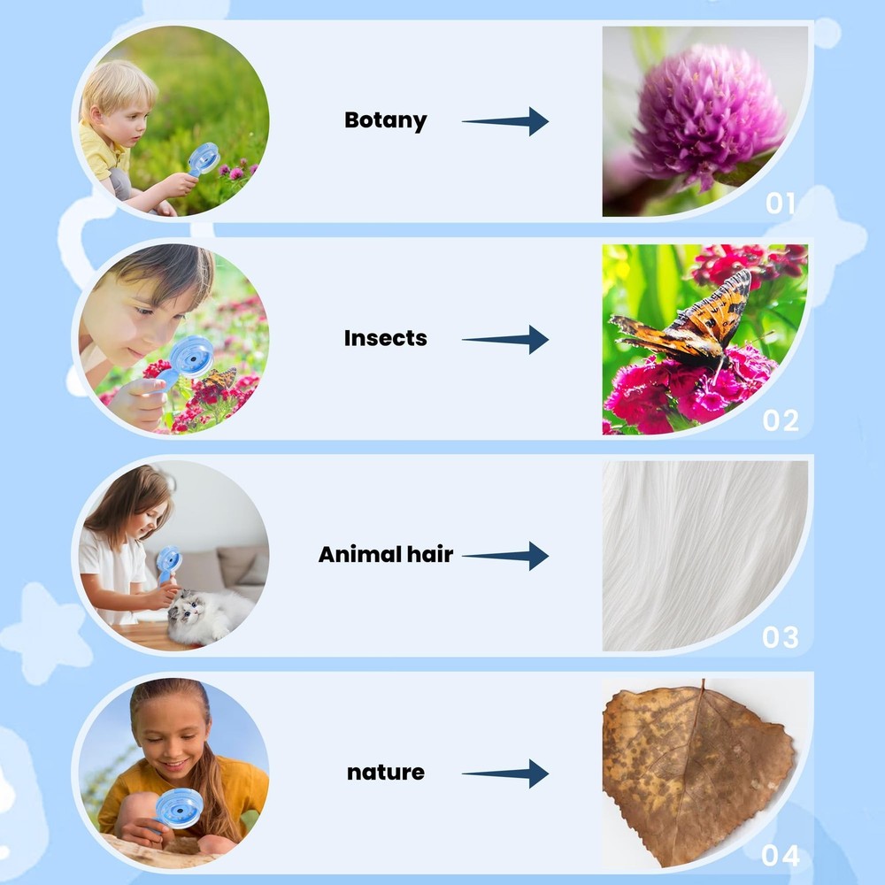 Handheld Microscope for Kids, Mini Digital Microscope for Kids with 2'' Inch ...