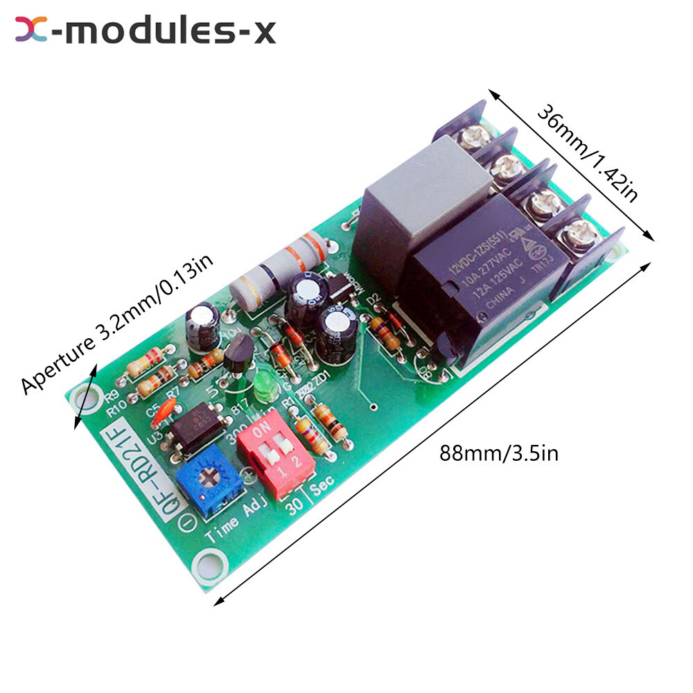 AC100-220V Adjustable Timer Control Relay Module Board For Delayed Fan Shutdown