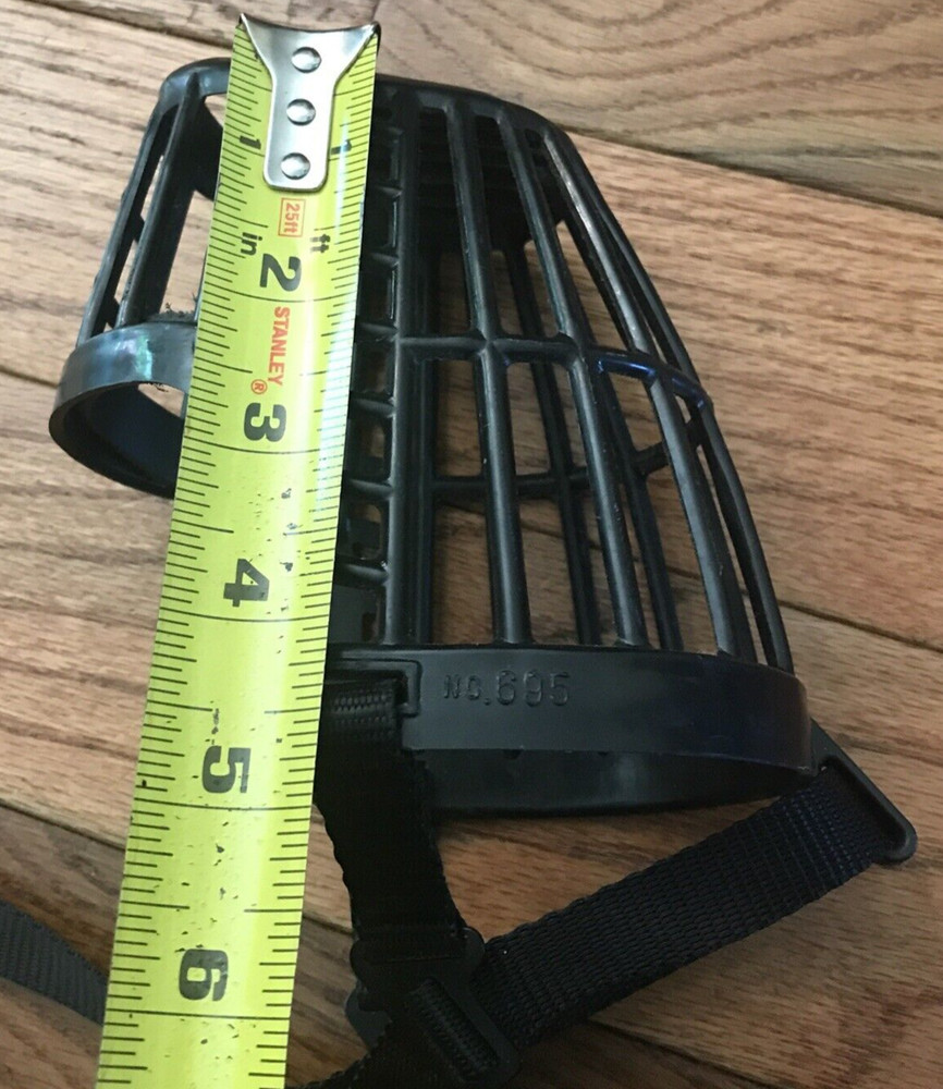 Dog Muzzle Black Medium Snout NO. 695 Made in Taiwan Bite/ Control / Walking