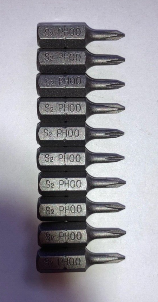 PH00 Phillips Philips Screwdriver Drill Insert Bit 10 Pack
