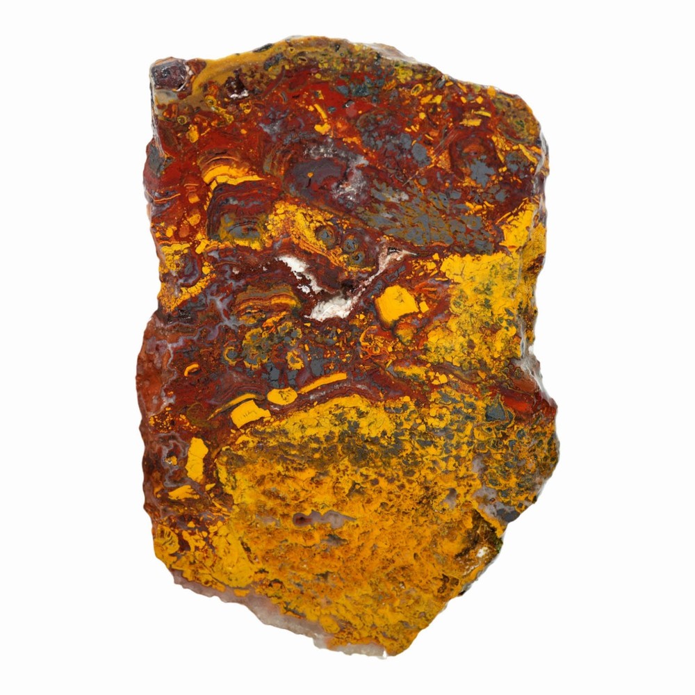 Apple Valley Jasper Slab - Hematite Flowers Broken Pattern