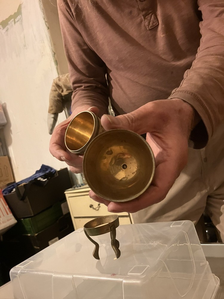 Metal Russian Style Egg On Stand