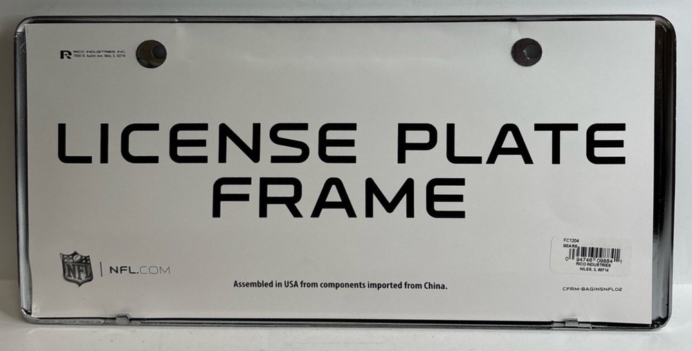 Chicago Bears License Plate Frame