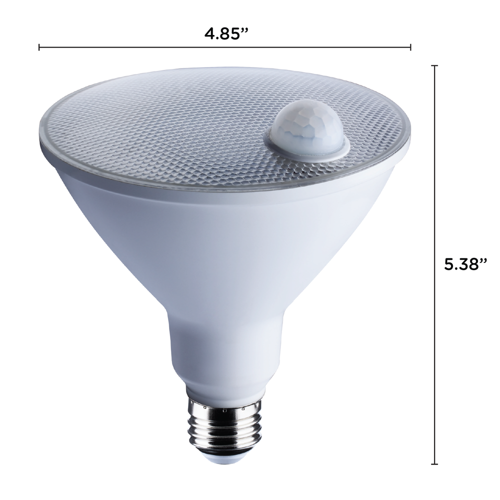Motion Sensor Activated 40° Flood LED 120V 14W =100W PAR38 E26 3000K Soft White