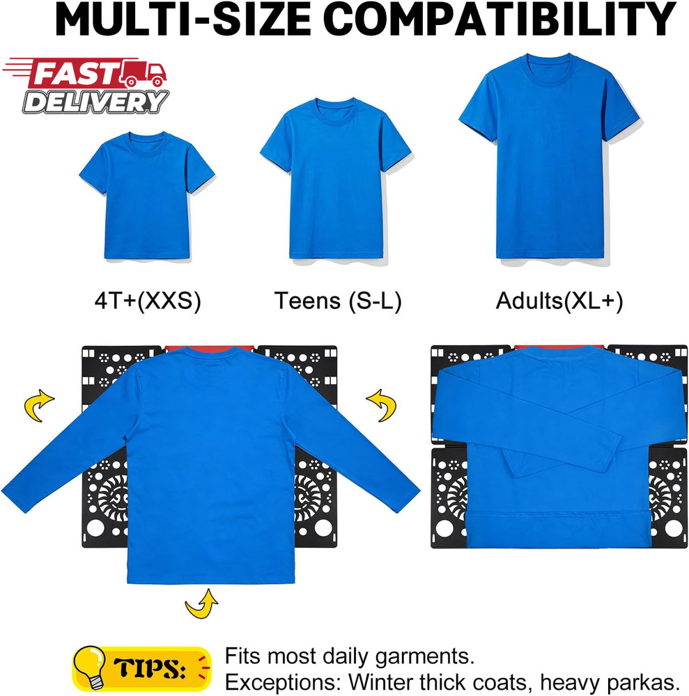 Boxlegend Version 3 Shirt Folding Board T Shirts Clothes Folder Durable Plastic