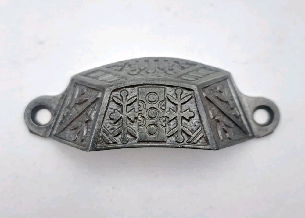 Antique Bin Pull Apothecary Drawer Pull Handle Old Vintage Cast Iron Hardware