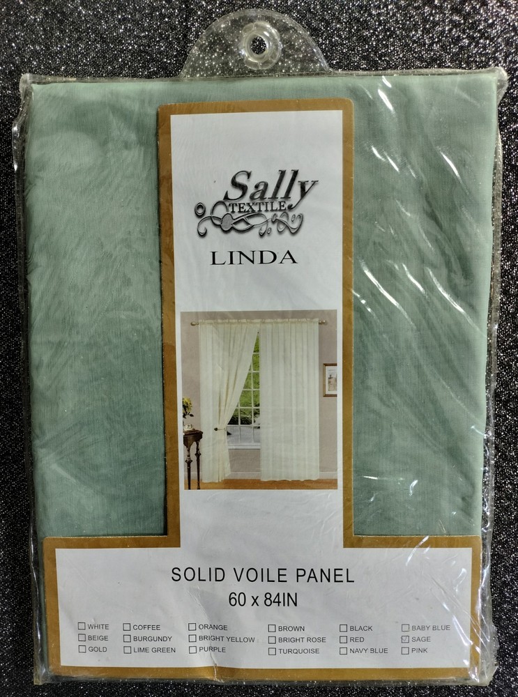 Sally Linda Textile Solid Voile Panel 60 x 84 In