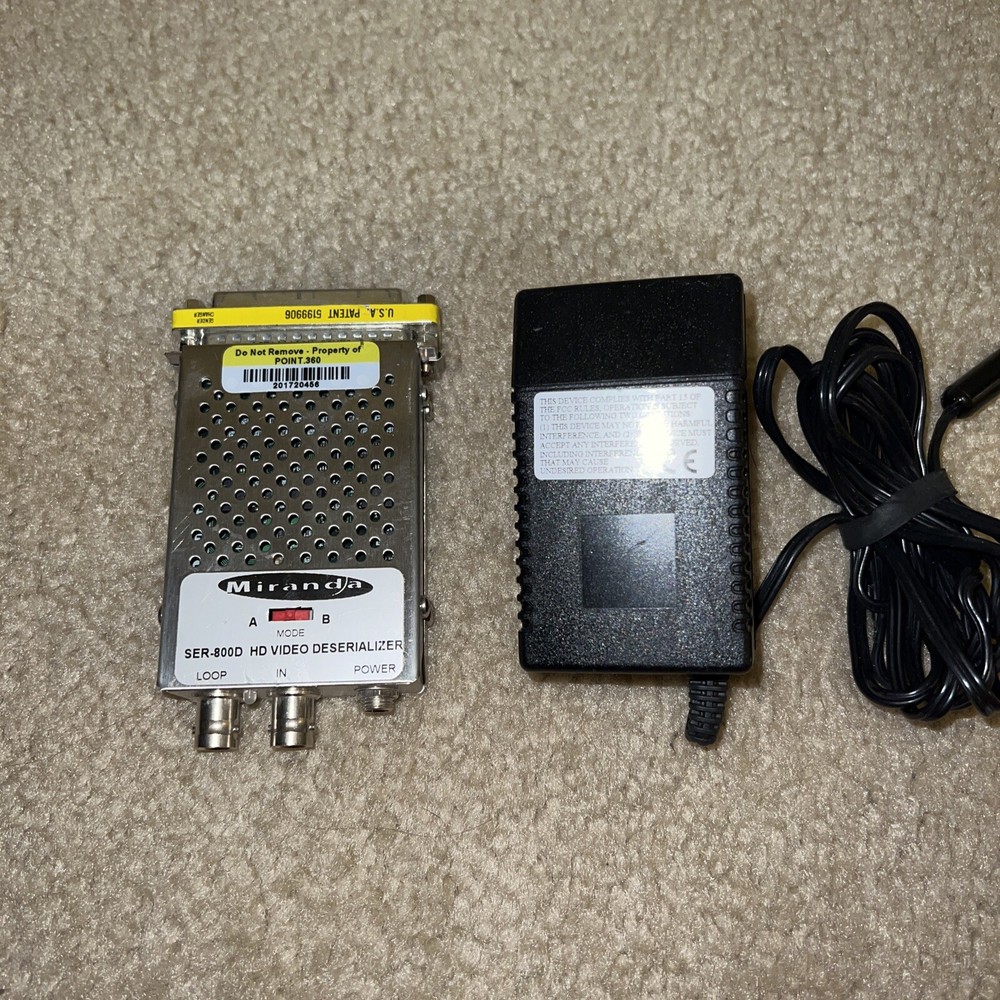 Miranda SER-800D Serial to Parallel Transcoder - HD-SDI to Parallel HD, BNC, D-C