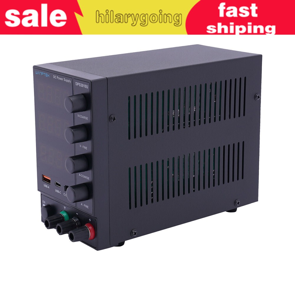 0-30V 0-10A DC Power Supply Lab Variable Adjustable Regulated Bench Switching