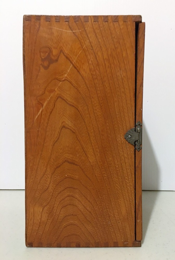 Tasco Microscope Deluxe Wood Case Box Japan