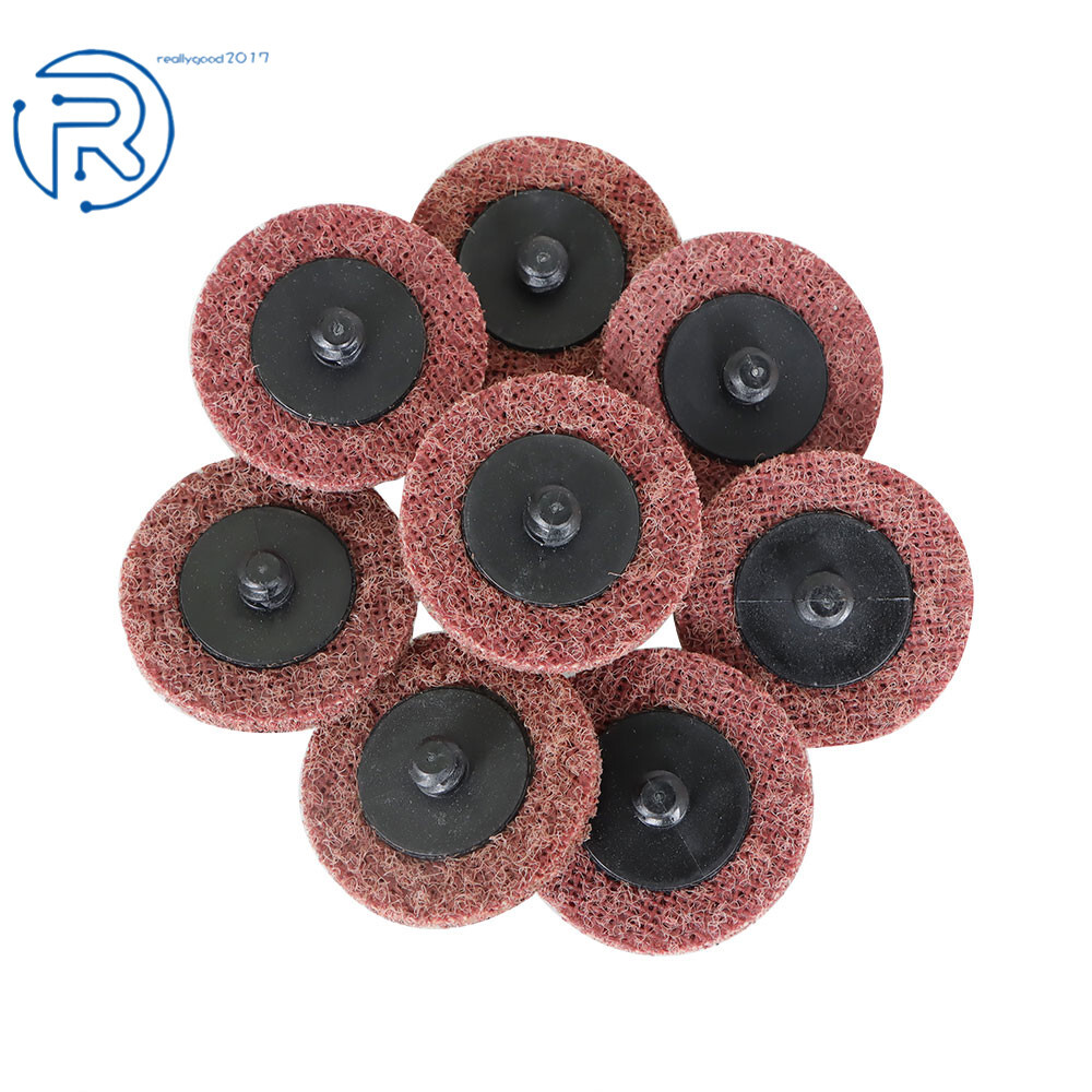 50Pcs 2Inch Medium Surface Conditioning Discs Roll Lock Grinder Sanding Pads