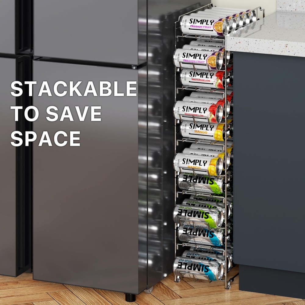 2PK Front Loading Tall skinny Can Dispenser, Chrome