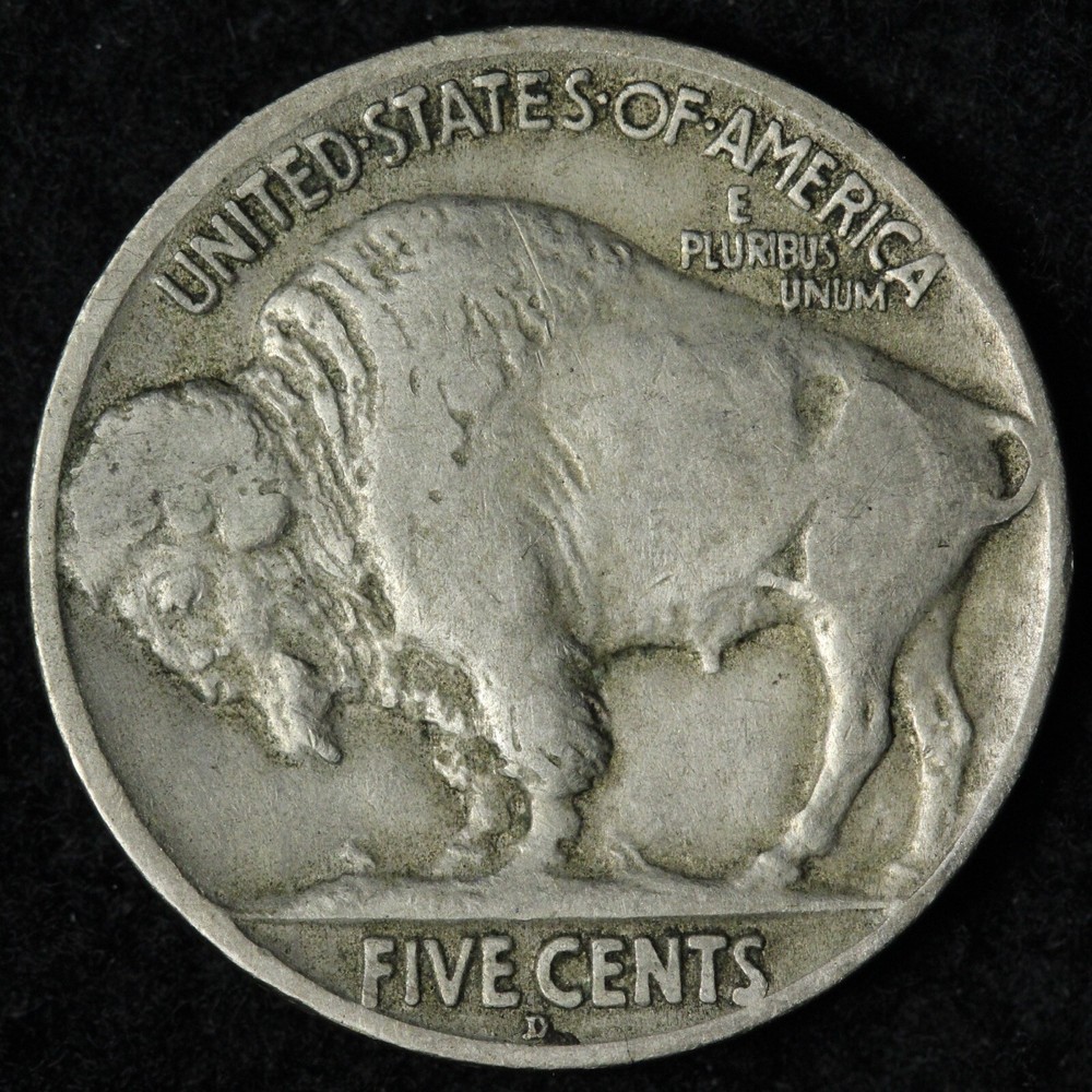 1919-D Buffalo Nickel VF E215 KMN