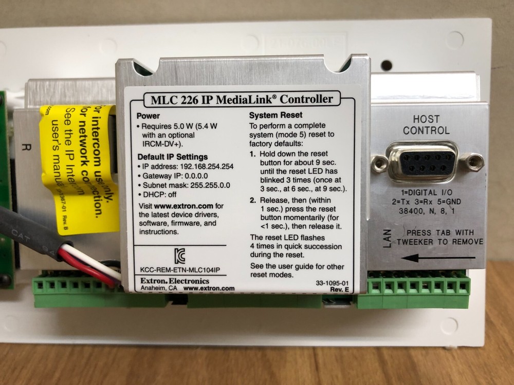 Extron MLC 226 IP DV+ Enhanced MediaLink Controller