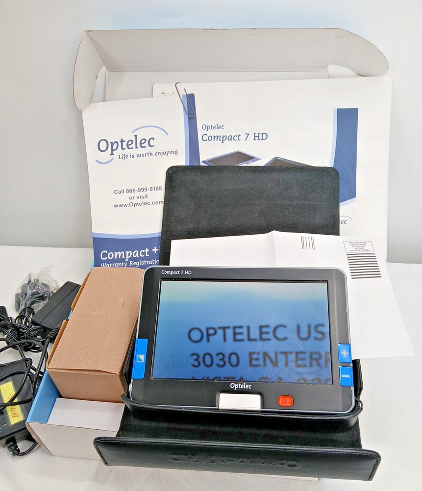 Optelec Compact 7 HD Camera With Charger & Case MAGNIFYING READER READING GIFT