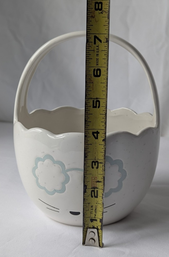 Holiday Home Ceramic Easter bunny treat basket