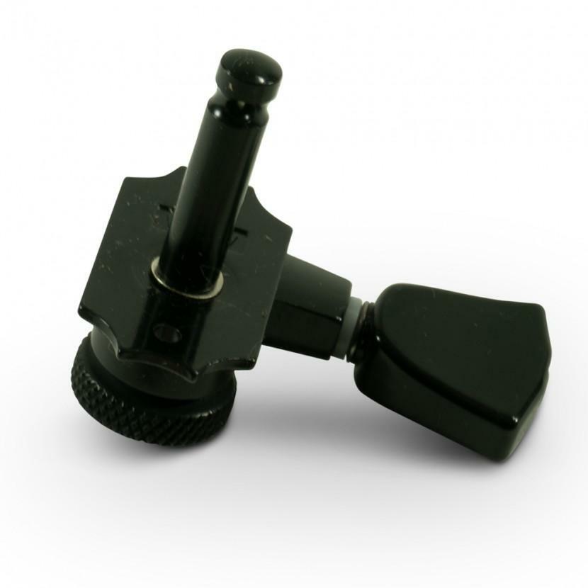 Kluson Locking Revolution Series G-Mount Non-Collared Tuning Machines, Black