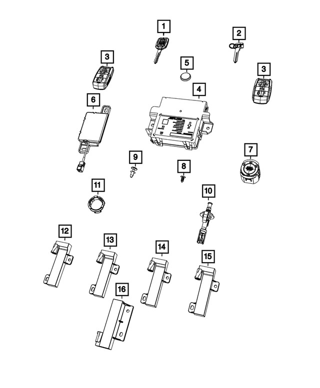 Genuine Mopar Blank Key 68399888AA