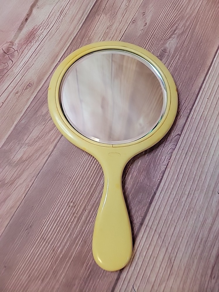 Vintage Ivory Py-Ra-Lin Hand Mirror