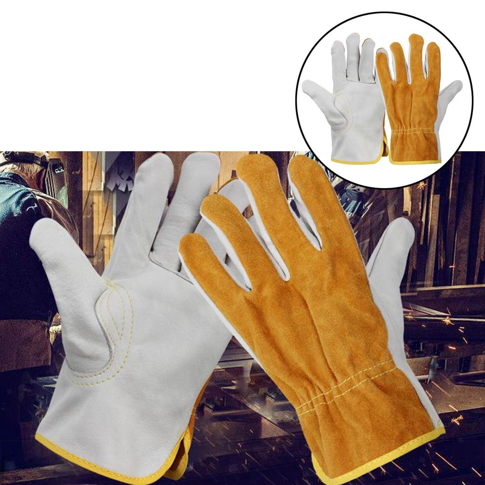 2pcs Fire-resistant And Welder Gloves for