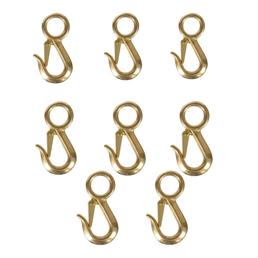 CrownBolt 64114 Fixed Snap Hook, 4in, Solid Brass, 3/4in Eye, 140lbs Capacity